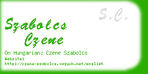 szabolcs czene business card